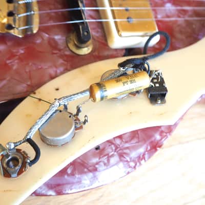 1959 Supro Belmont 1570 Vintage Electric Guitar Maroon Pearloid MOTS Valco USA image 17