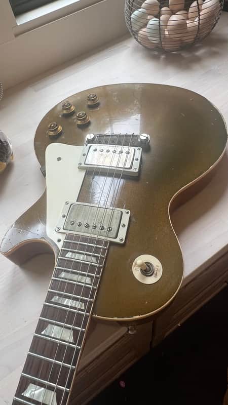 Gibson R4 Conversion 2013 - Gold Top, Aged image 1