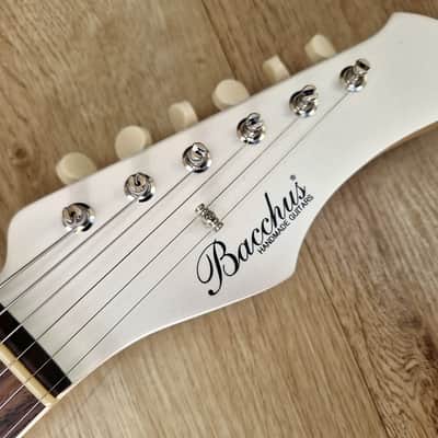 Tokyo Special Bacchus Handmade Surfbreaker Matte Pearl White Offset Jazzmaster Type Custom Shop Masterbuilt image 6