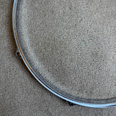 Premier 16” Die-Cast Floor Tom Drum Hoop - COB Chrome over Brass Lot #2 70s - Chrome image 6