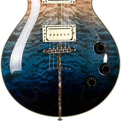 Michael Kelly Mod Shop Patriot Instinct Duncan, Blue Fade, Quilt Maple Yop, Mahogany Body image 1