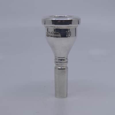 ACB "10" Large Shank Trombone Mouthpiece - Silver image 1