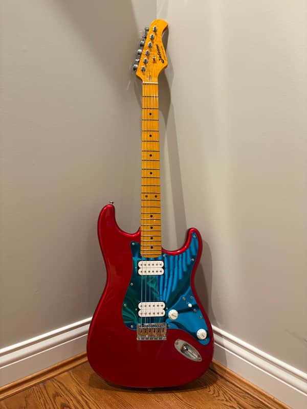 Unbranded Strat-style hardtail - Red sparkle image 1