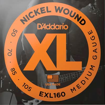 D'Addario EXL160 XL Medium Nickel 4-String Bass Strings, 50-105 Long Scale image 1