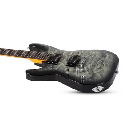 Schecter C-6 Plus Left-Handed - Rosewood Fingerboard, Charcoal Burst image 2