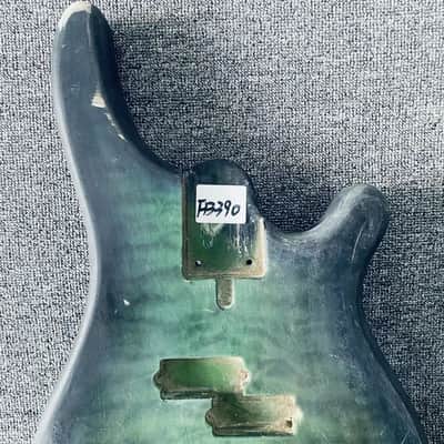 Green P/J Bass Body with Maple Top for DIY Project image 2