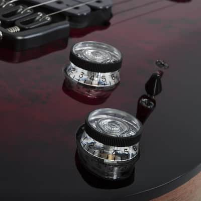 Schecter Omen Elite-7 Multiscale Black Cherry Burst image 12