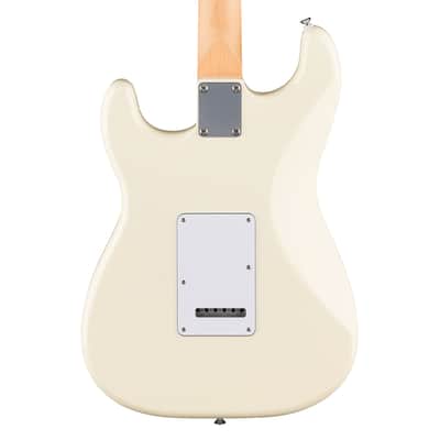 Used Fender Standard Stratocaster Electric Guitar - Olympic White w/Maple FB image 7