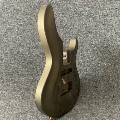 Silver Basswood Metallic Finish Bass Body image 5