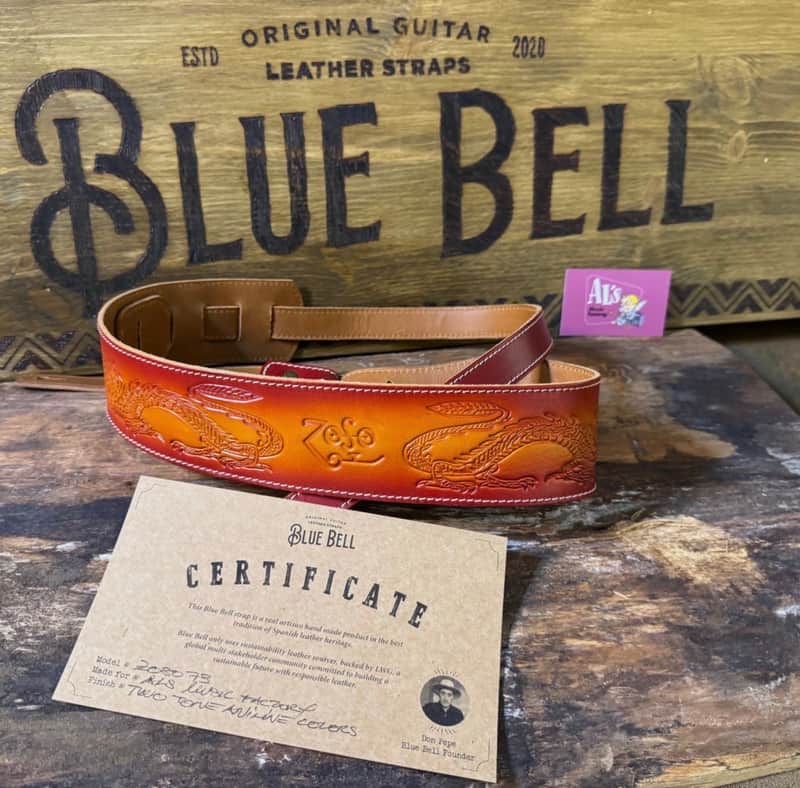 Blue Bell Straps ARTISAN ZOZO 73 Two Tone Aniline Colors “ONE OF KIND “ Custom Shop UNIQUE for Al’s Music Factory Bild 1
