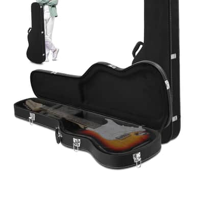 Black Strat • Tele • SG - Wood Guitar Case - With lock + handle image 2