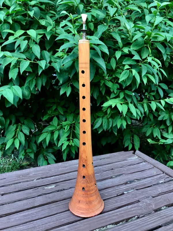 Moroccan Ghaita  Folk Oboe double reed oiled olive wood image 1