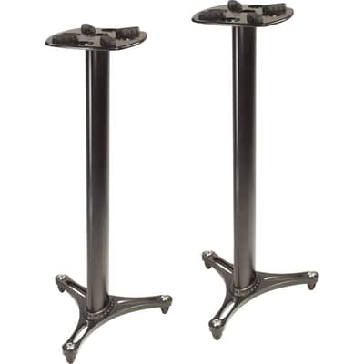 Ultimate Support MS90/45B Monitor Stands (Pair) 2010s - Black image 1