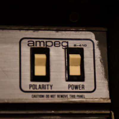 Vintage Ampeg B410 4x10 Combo 1973 black fuzzy NJ factory image 2