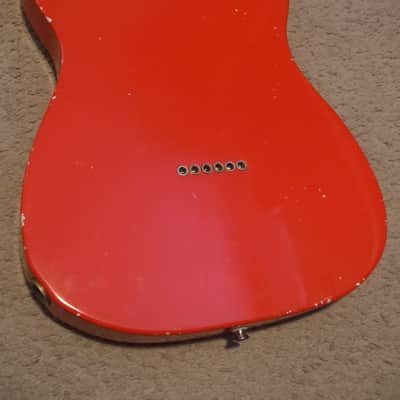 MJT Telecaster Guitar Fiesta Red Musikraft neck Quartersawn tele aged relic not fender ZCD image 4