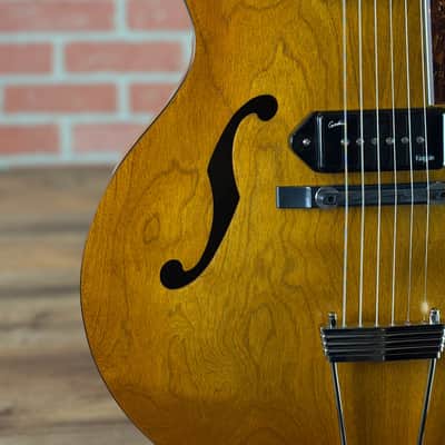 Godin 5th Avenue Jumbo P90 Hollow-Body Electric Guitar - Harvest Gold image 3