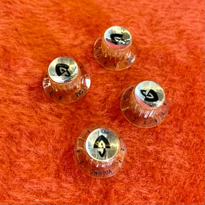 Guild Volume & Tone guitar knobs c 1957 1958 1959 1960 Clear original vintage USA image 1