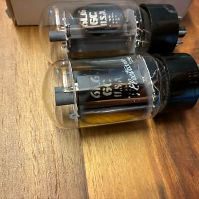 NOS date code and tight current matched pair GE 6L6GC clear top tubes image 3