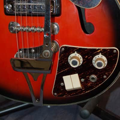 Vintage RARE Teisco Del Rey Hollow Body Ry Cooder Pickups 1960's Redburst image 3