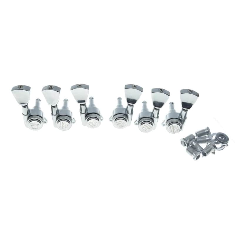 3X3 Locking Tuners 18:1 Guitar Tuning Keys Locking Tuning Machines With Keystone Buttons For Lp/Les Paul/Sg/Es Or Acoustic Guitars Chrome image 1