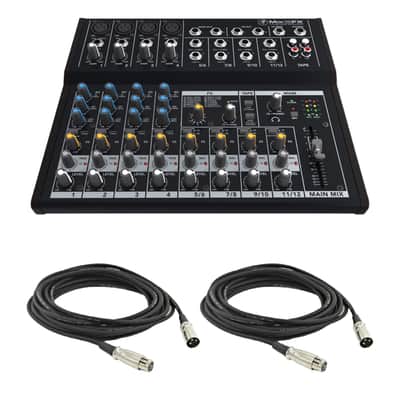 Mackie Mix12FX 12-channel Compact Mixer with 2x XLR Cables image 1