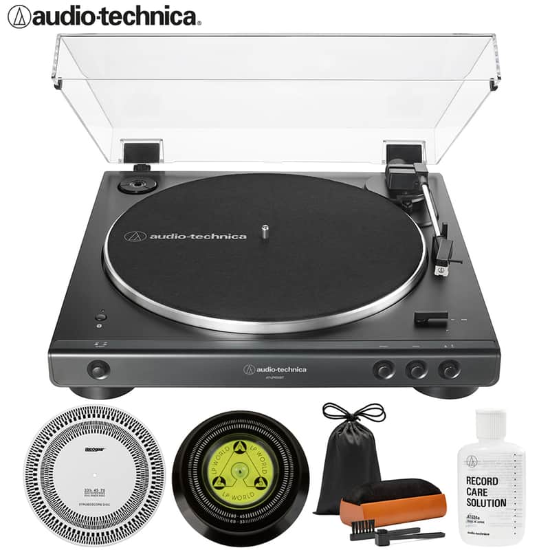 Audio-Technica Fully Automatic Belt-Drive Bluetooth Stereo Turntable w/ Record Care Bundle image 1