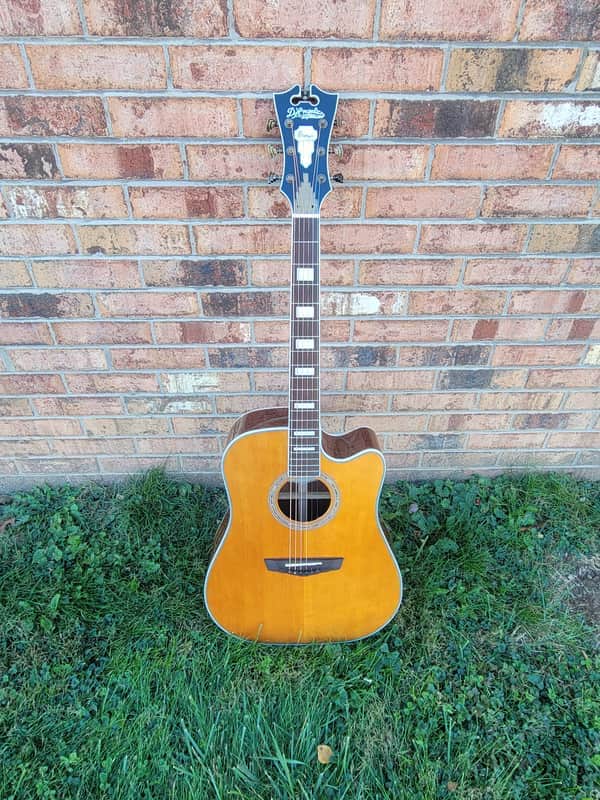 D'angelico Bowery Dreadnought Acoustic/Electric Guitar Antique Natural Finish Great Player & Sound Free Gator Gigbag Dealer Blowout image 1