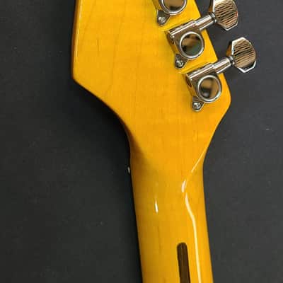 Unbranded S Style Neck Tuners Flame Maple Rosewood Abalone Vintage Amber Gloss Poly image 4