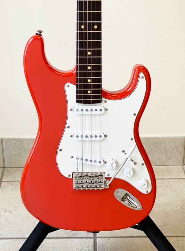 Modern Vintage MVS-64 Guitar – Fiesta Red w/gig bag image 1