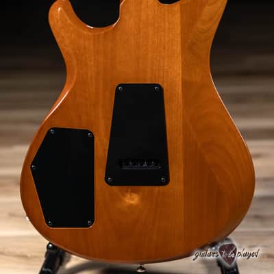 Knaggs Severn T1 Flame Maple Top HSS Trem Ebony Board Bare Knuckle Fralin – Blue image 7