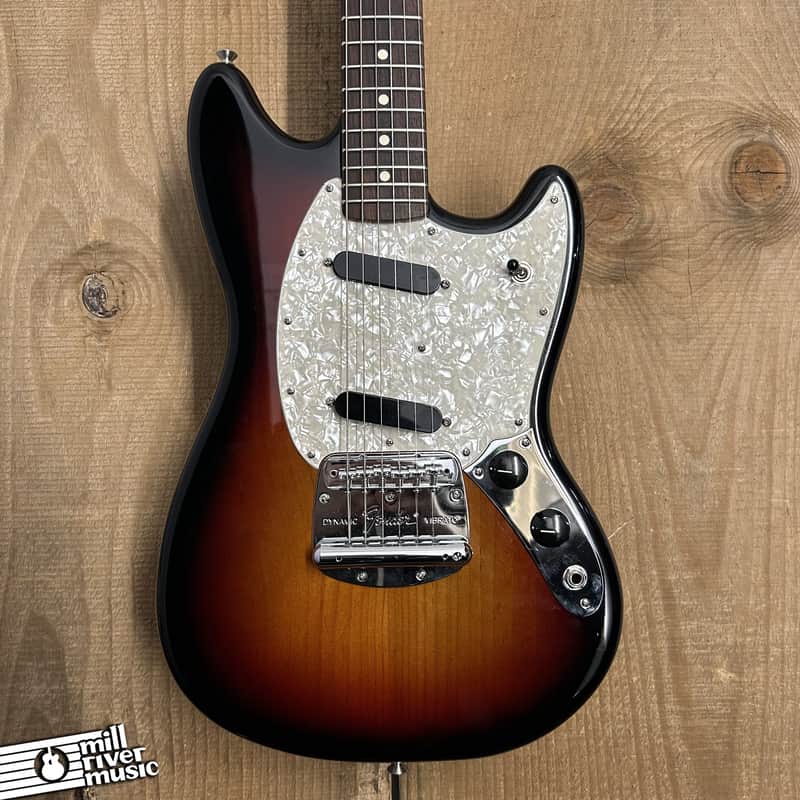 Fender American Performer Mustang Sunburst 2022 MIJ Bridge image 1