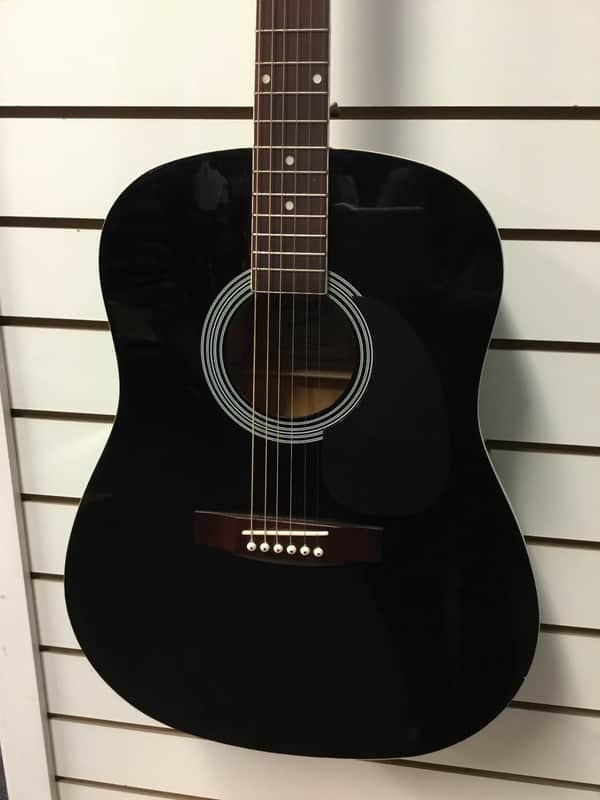 Maestro Black Acoustic Guitar image 1