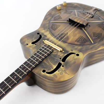 Ozark 3616t Deluxe Tenor Resonator Guitar in Bronze image 5