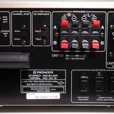 1984 Pioneer SX-9 Computer Controlled Receiver 125 Watts per Chan Stereo Amplifier Xlnt in Box Rare! image 9