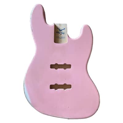 Alder JazzBass Style Body Shell Pink Relic NItro Finish image 2