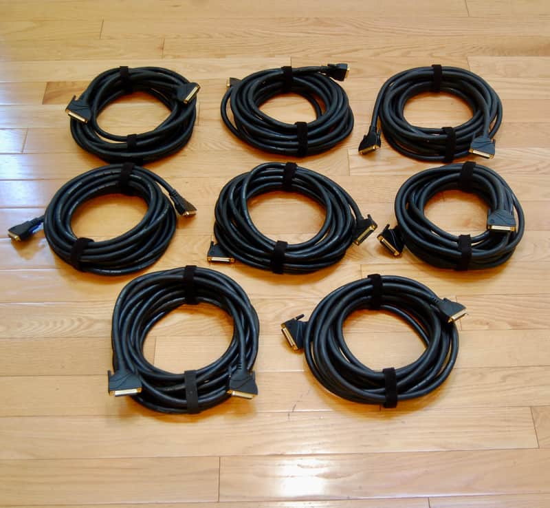 Lot of 8 - D'Addario Planet Waves PW-DB25 25 Foot Modular Snake System Core DB-25 Cables image 1