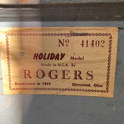 Rogers Kit Holiday 1960s 20, 12, 14 White Marine Pearl image 17