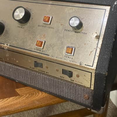 Airline Valco Montgomery ward 62 9056 1968 - Black - dual 6L6 guitar head image 6