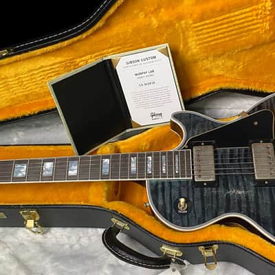 NEW! Gibson Custom Les Paul Custom AAAA Figured Monster Maple Top - Nordic Blue, Heavy Aging - 8.5lbs - G067685 image 15