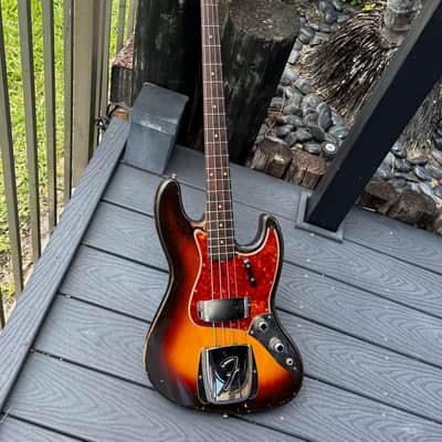 Fender Jazz Bass 1961 - very cool 1st issue "Stack Knob" Jazz ready for your collection ! image 2