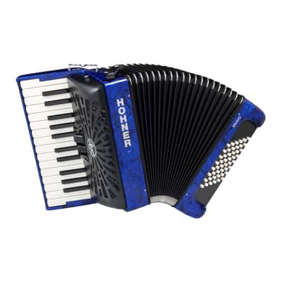 Hohner Bravo II 48 Chromatic Piano Key Accordion - Blue (BR48BLUE) image 1