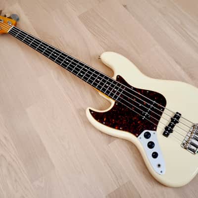 2006 Fender Jazz Bass V 5 String JBV Olympic White Left Handed