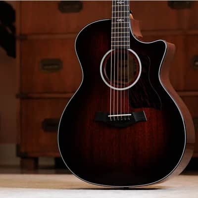 Taylor 324ce Next Generation Acoustic-Electric Guitar Tropical Mahogany Top Shaded Edgeburst image 5