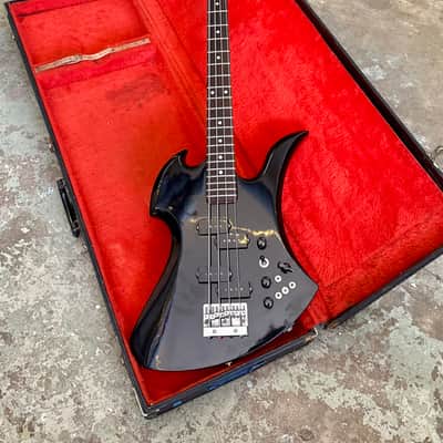 B.C. Rich Mockingbird Bass 1986 - White original vintage NJ MIJ Japan mocking bird AK image 4