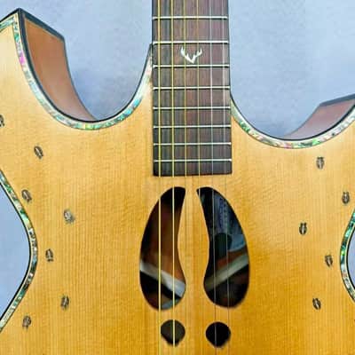 Blueberry Handmade Grand Concert Acoustic Guitar White-Tail Deer Motif image 15