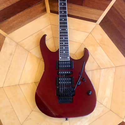 VINTAGE SX Electric HSS, FAT, 24 FRET ELECTRIC GUITAR  w/ Floyd Rose in Wine Red image 1