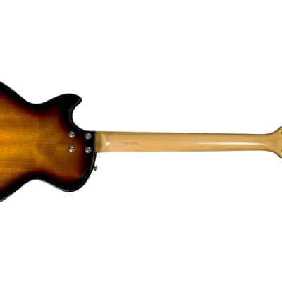 BootLegger Guitar Single Barrel Brown Red Black Burst Custom Case & Flask P90 & Single Coil image 20