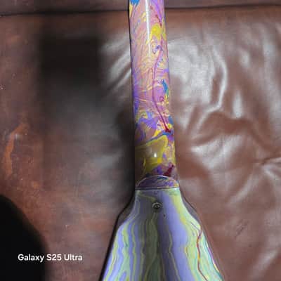 Custom Jimi Hendrix Psychedelic Swirl Flying V 2007 - Purple Haze image 13
