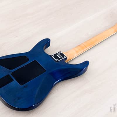 2003 Jackson USA Select Dinky DK1 Trans Blue Flame Top w/ EMG, Floyd Rose & Case image 14