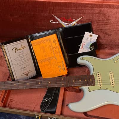NEW! 2024 Fender #143 Limited Edition '62 Poblano Strat Journeyman Relic w/ Closet Classic Hardware - Super Faded Aged Sonic Blue - Only 7.2 lbs! - Authorized Dealer - Serial #CZ575858 image 18